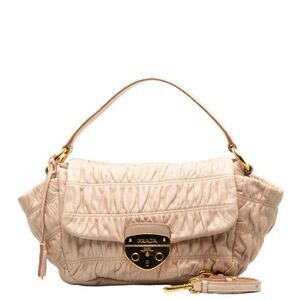 Prada Nappa Gauffré Pink Leather Shoulder Bag